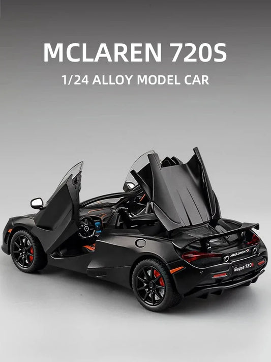 1 24 Scale Diecast McLaren 720S Metal Car With Sound And Lights - ToylandEU