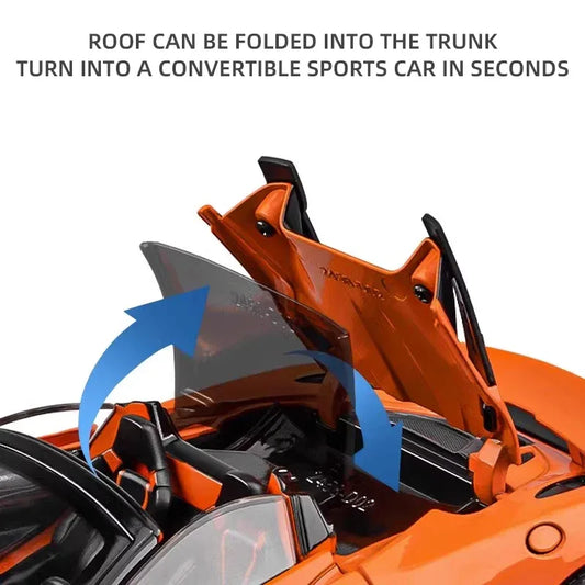 Samochód McLaren 720S w skali 1:24 z odlewu ciśnieniowego, metalowy, z dźwiękiem i światłami - ToylandEU