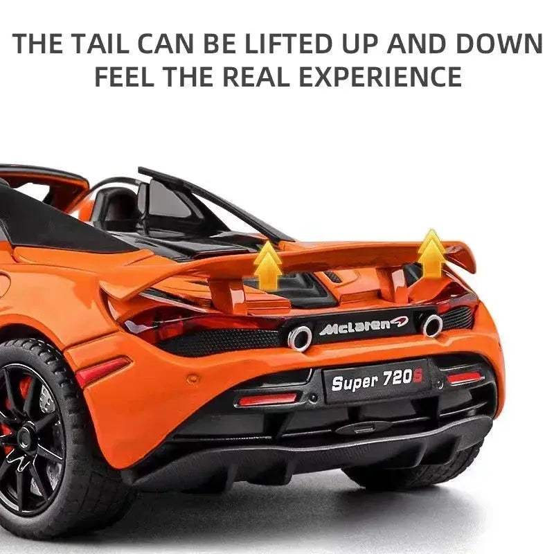 1 24 Scale Diecast McLaren 720S Metal Car With Sound And Lights - ToylandEU