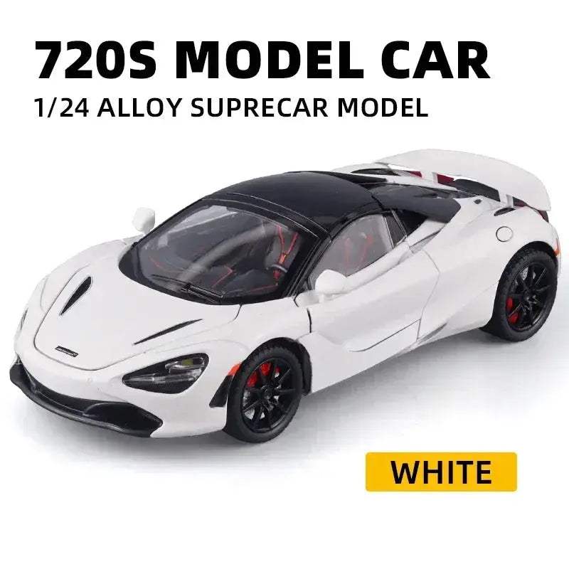 1 24 Scale Diecast McLaren 720S Metal Car With Sound And Lights - ToylandEU