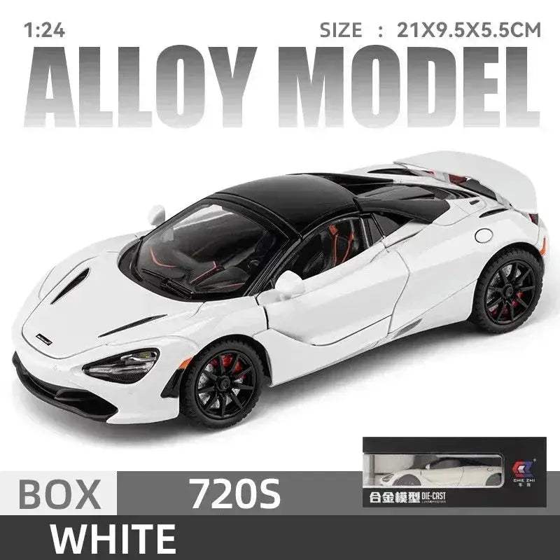 1 24 Scale Diecast McLaren 720S Metal Car With Sound And Lights - ToylandEU