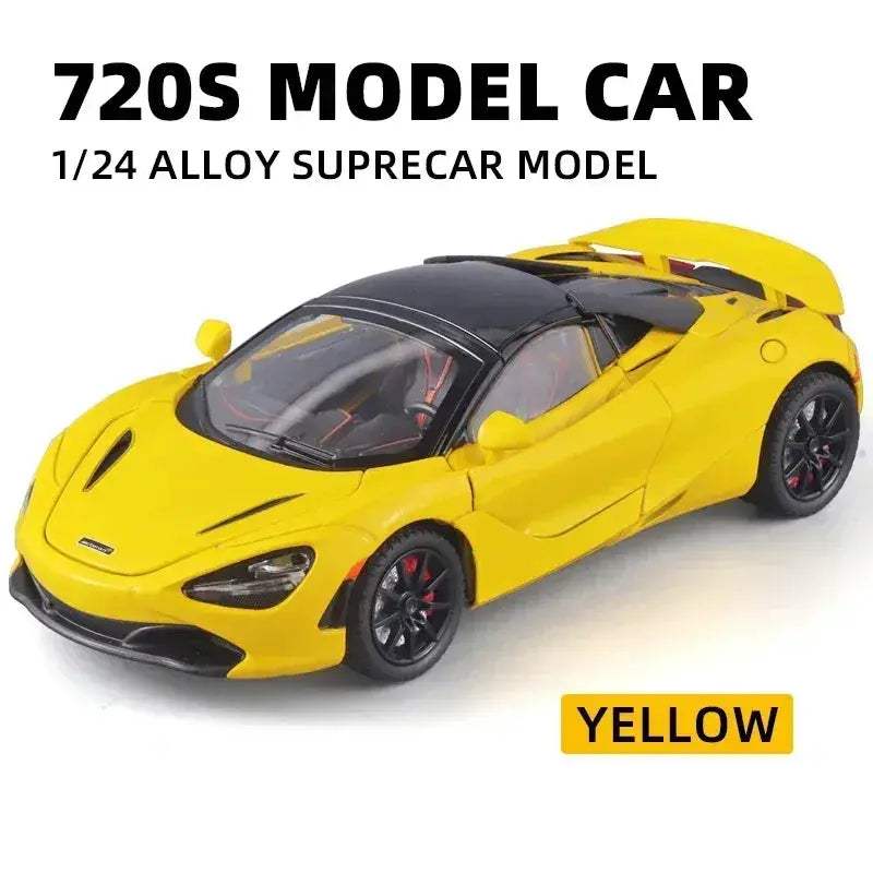 1 24 Scale Diecast McLaren 720S Metal Car With Sound And Lights - ToylandEU