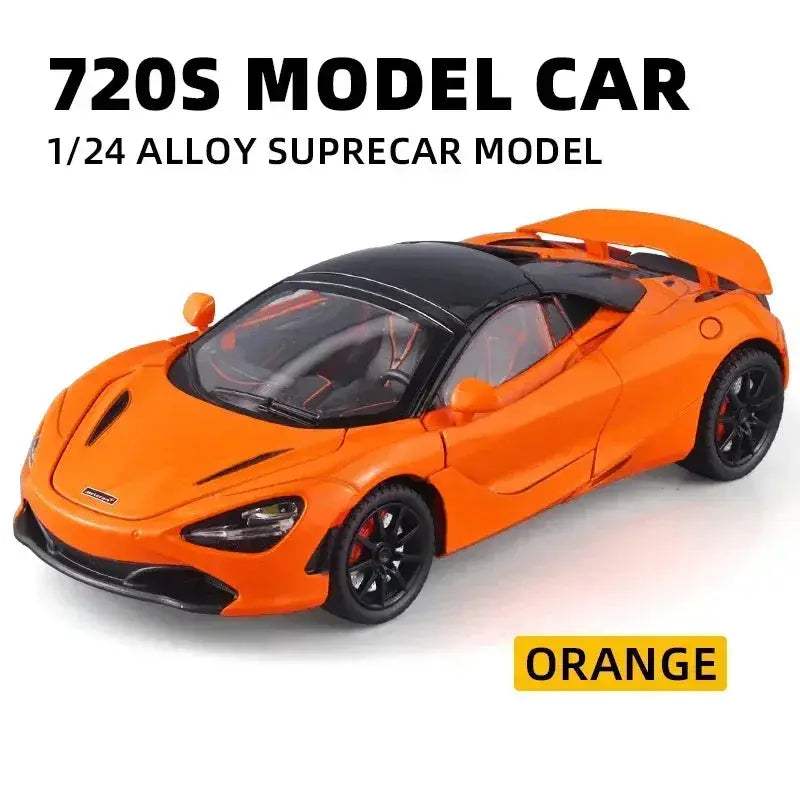 1 24 Scale Diecast McLaren 720S Metal Car With Sound And Lights - ToylandEU