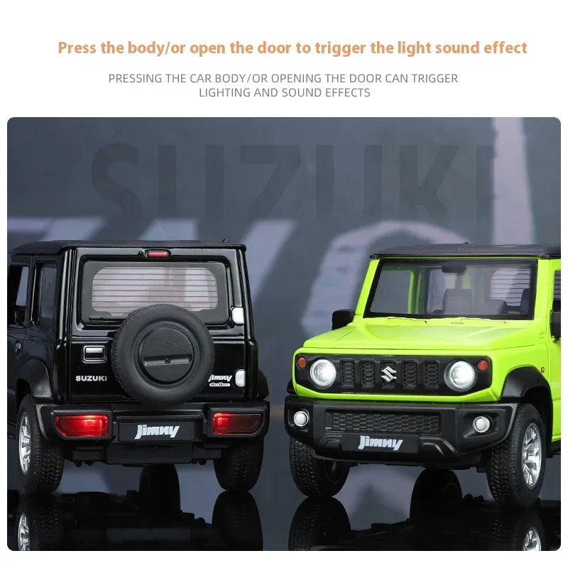 1:24 Scale Diecast Suzuki Jimny Off Road SUV Metal With Sound And Light - ToylandEU