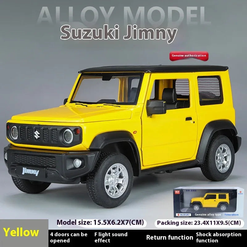 1:24 Scale Diecast Suzuki Jimny Off Road SUV Metal With Sound And Light - ToylandEU