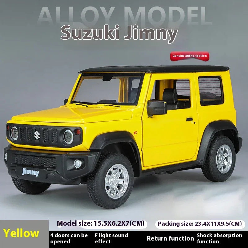 1:24 Scale Diecast Suzuki Jimny Off Road SUV Metal With Sound And Light - ToylandEU