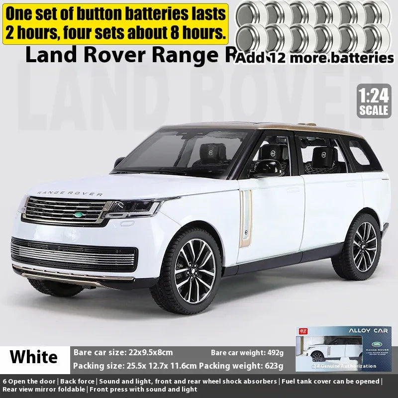 1 24 Scale Land Rover Range Rover SV2022 Diecast Metal Car With Sound And Light - ToylandEU
