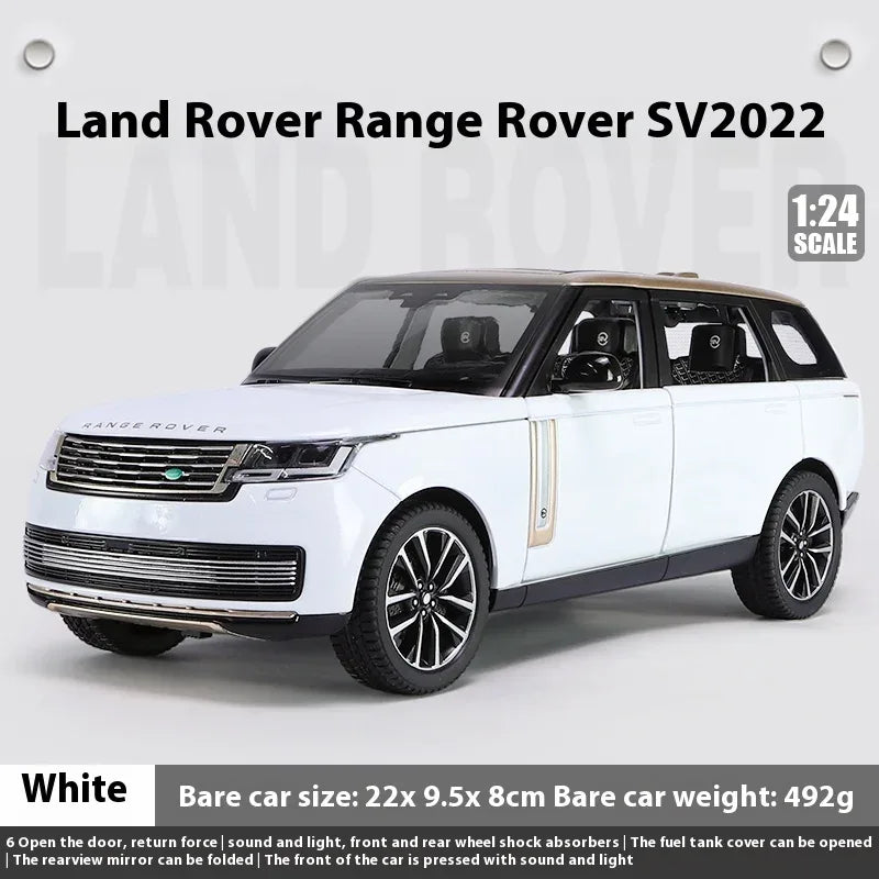 1 24 Scale Land Rover Range Rover SV2022 Diecast Metal Car With Sound And Light - ToylandEU