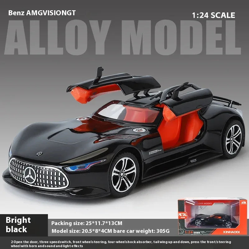 1:24 Scale Mercedes Benz AMG Vision GT Metal Diecast Car With Sound And Light - ToylandEU