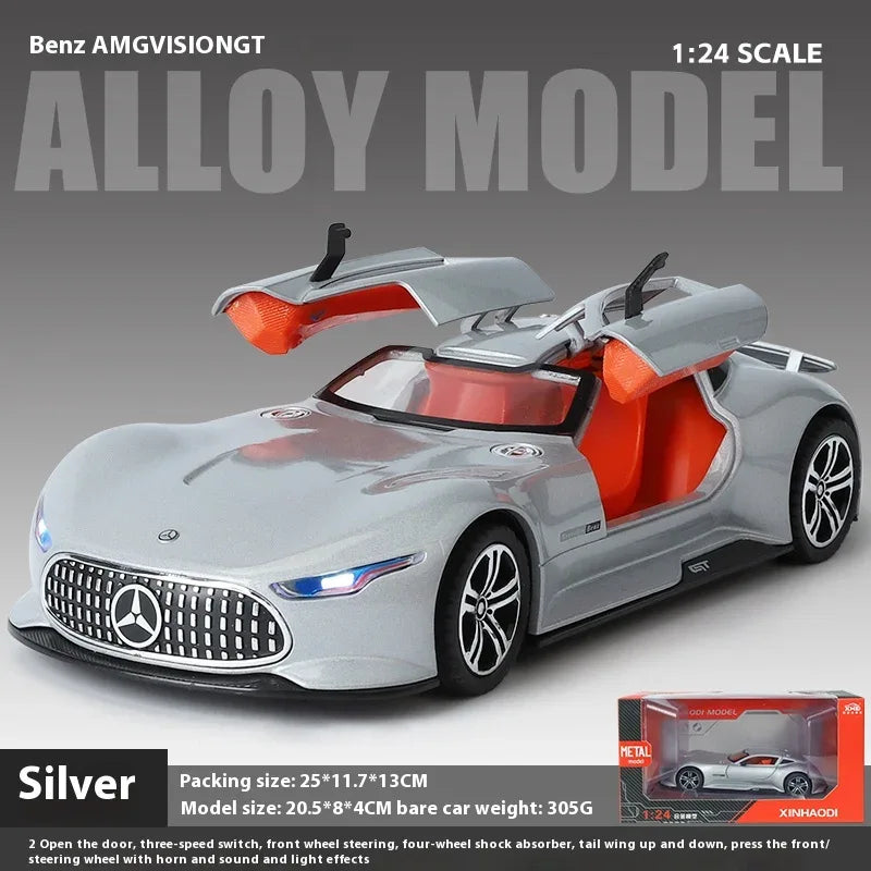 1:24 Scale Mercedes Benz AMG Vision GT Metal Diecast Car With Sound And Light - ToylandEU