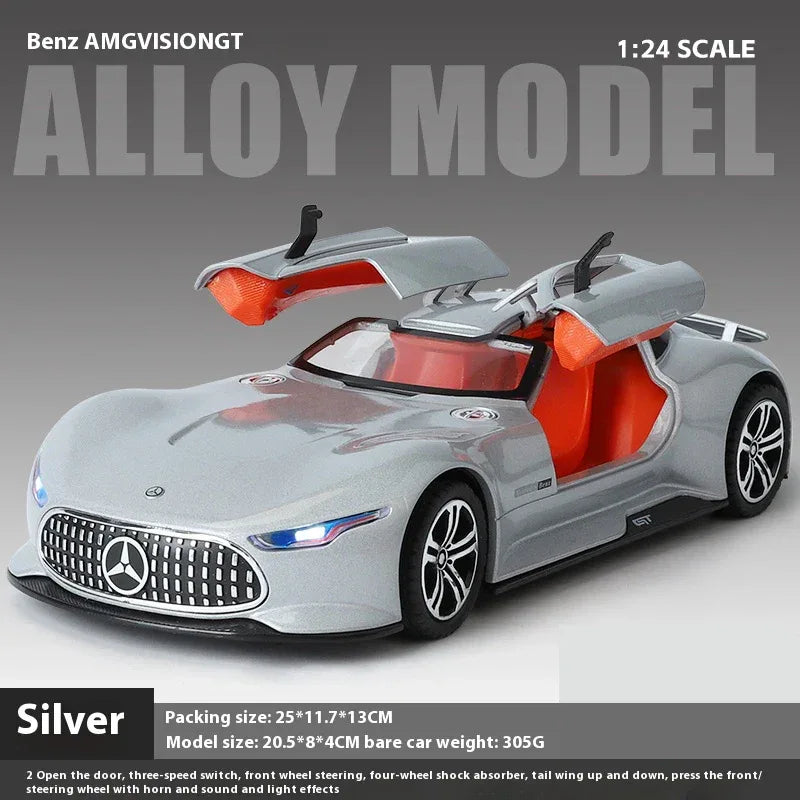 1:24 Scale Mercedes Benz AMG Vision GT Metal Diecast Car With Sound And Light - ToylandEU