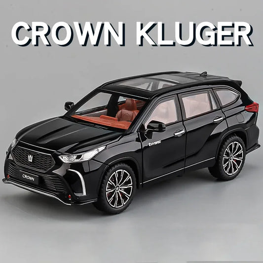 1 24 Scale Toyota Crown Kluger Diecast Off Road SUV Pull Back Sound Doors - ToylandEU