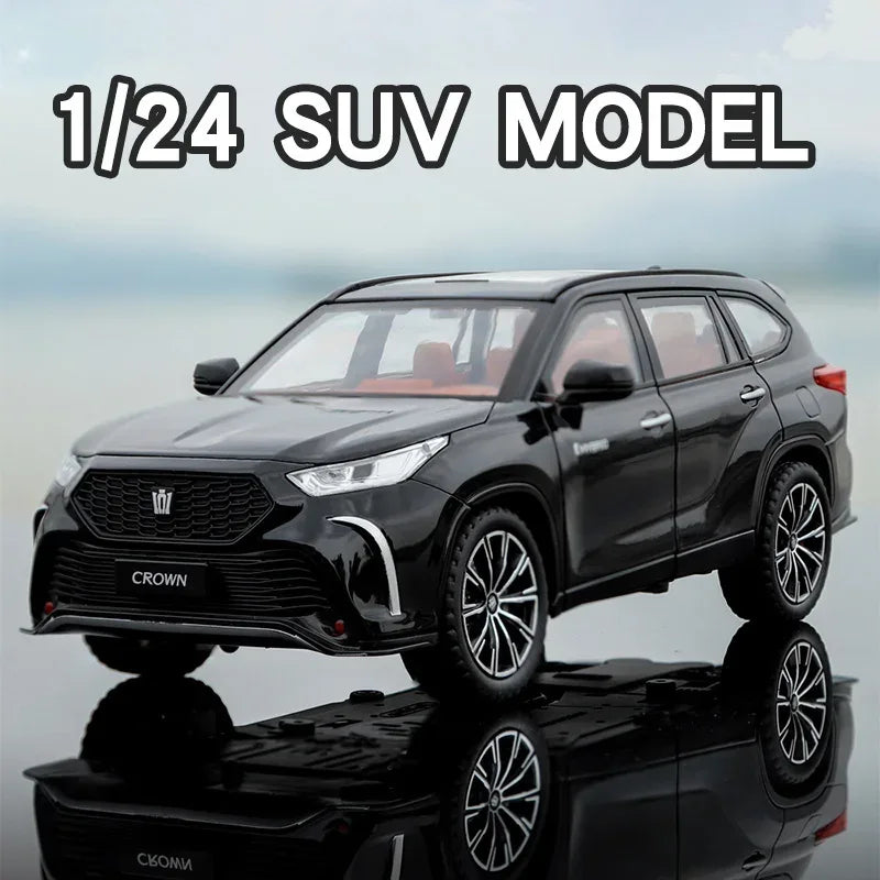 1 24 Scale Toyota Crown Kluger Diecast Off Road SUV Pull Back Sound Doors - ToylandEU