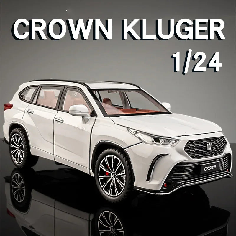 1 24 Scale Toyota Crown Kluger Diecast Off Road SUV Pull Back Sound Doors - ToylandEU