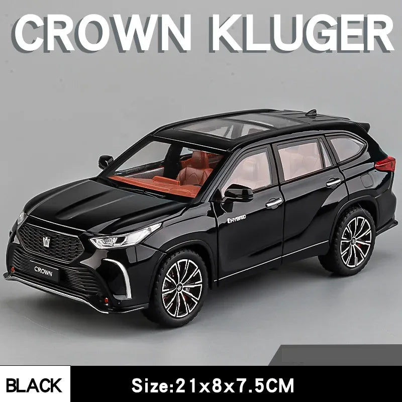 1 24 Scale Toyota Crown Kluger Diecast Off Road SUV Pull Back Sound Doors - ToylandEU
