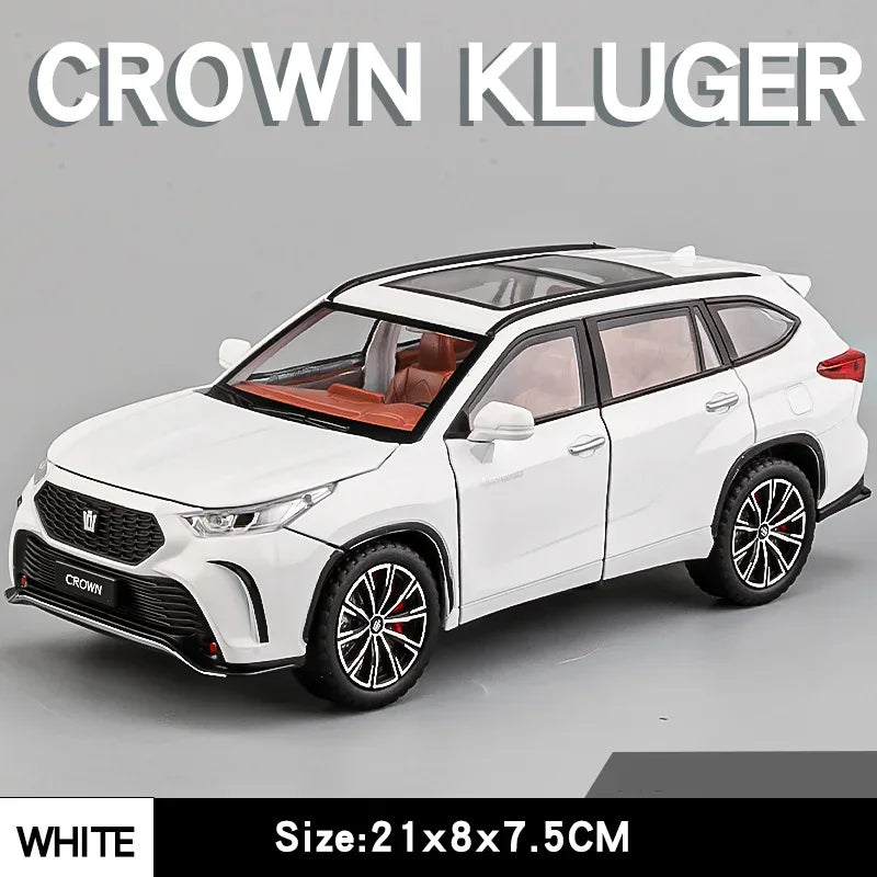 1 24 Scale Toyota Crown Kluger Diecast Off Road SUV Pull Back Sound Doors - ToylandEU