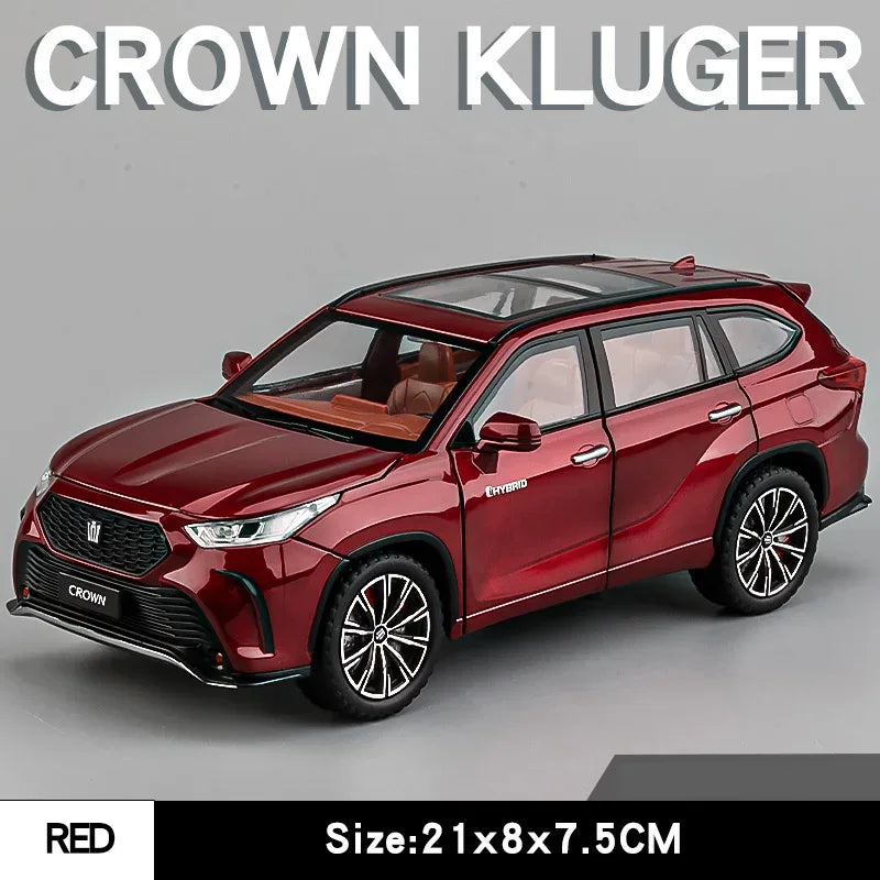 1 24 Scale Toyota Crown Kluger Diecast Off Road SUV Pull Back Sound Doors - ToylandEU