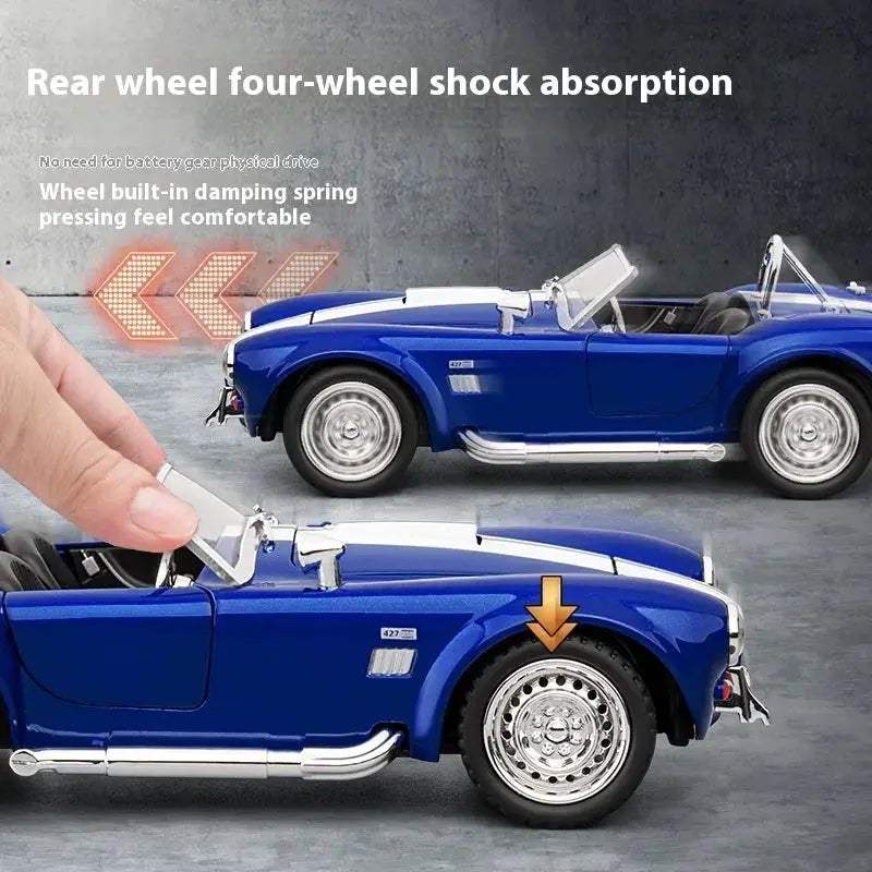 1 24 Shelby Cobra Diecast Car With Realistic Sound Lights - ToylandEU