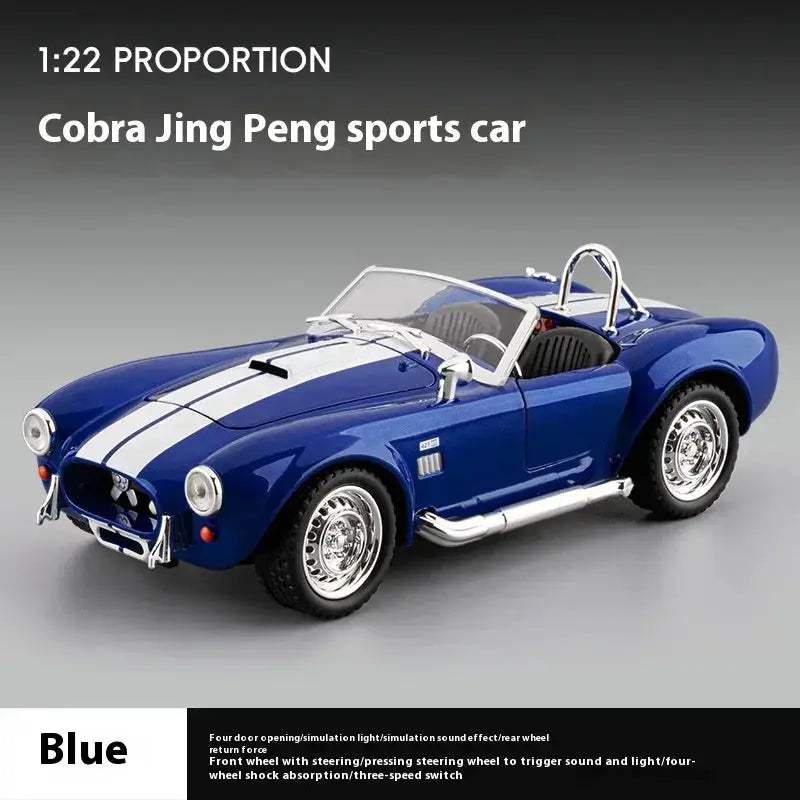 1 24 Shelby Cobra Diecast Car With Realistic Sound Lights - ToylandEU