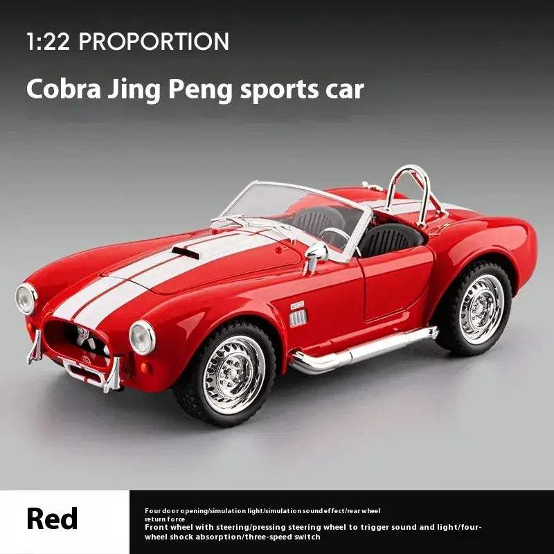 1 24 Shelby Cobra Diecast Car With Realistic Sound Lights - ToylandEU