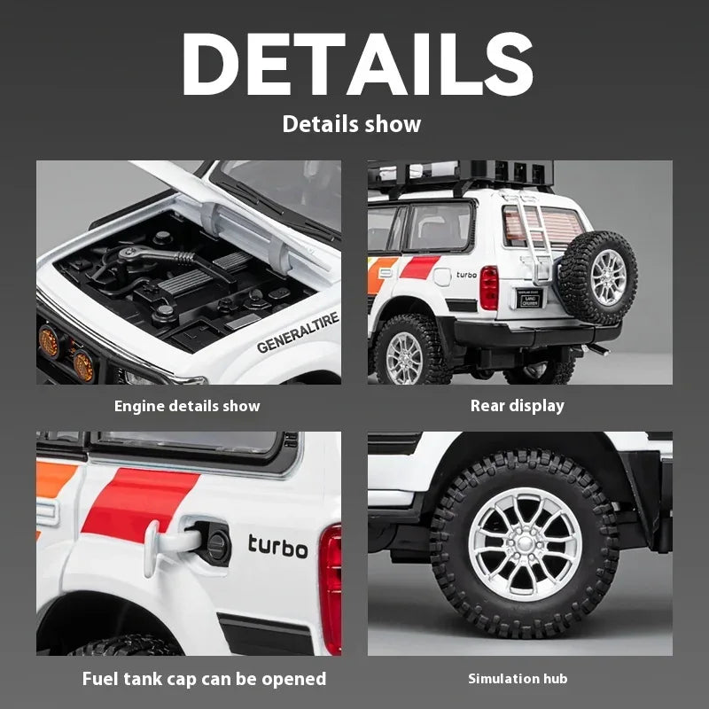 1:24 Toyota Land Cruiser LC80 Diecast Metal SUV Model Car - ToylandEU