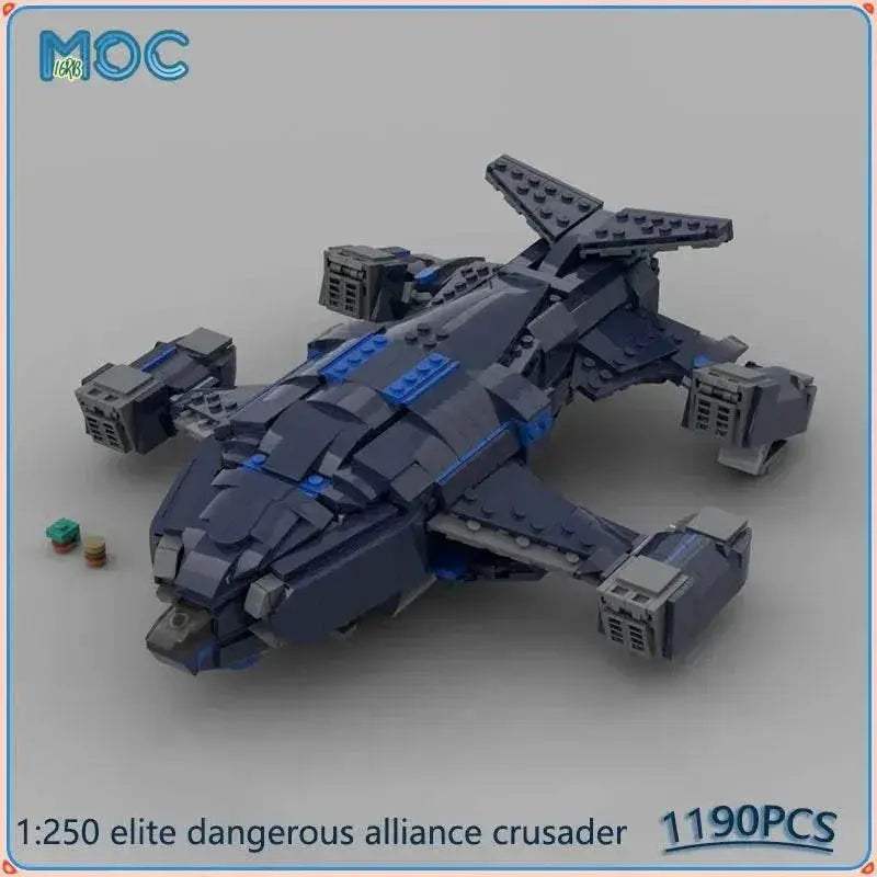 1:250 Scale Elite Dangerous Alliance Crusader Spaceship Model MOC 1190PCS Building Bricks MOC - ToylandEU