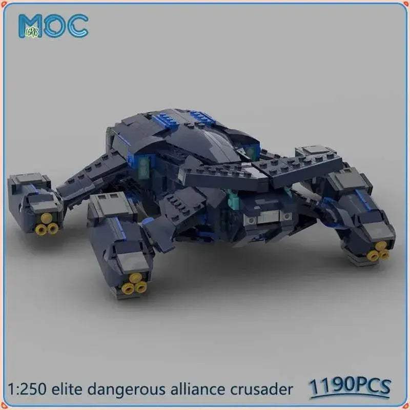 1:250 Scale Elite Dangerous Alliance Crusader Spaceship Model MOC 1190PCS Building Bricks MOC - ToylandEU