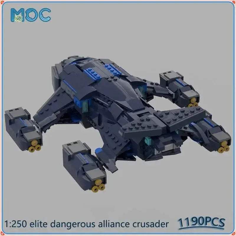 1:250 Scale Elite Dangerous Alliance Crusader Spaceship Model MOC 1190PCS Building Bricks MOC - ToylandEU