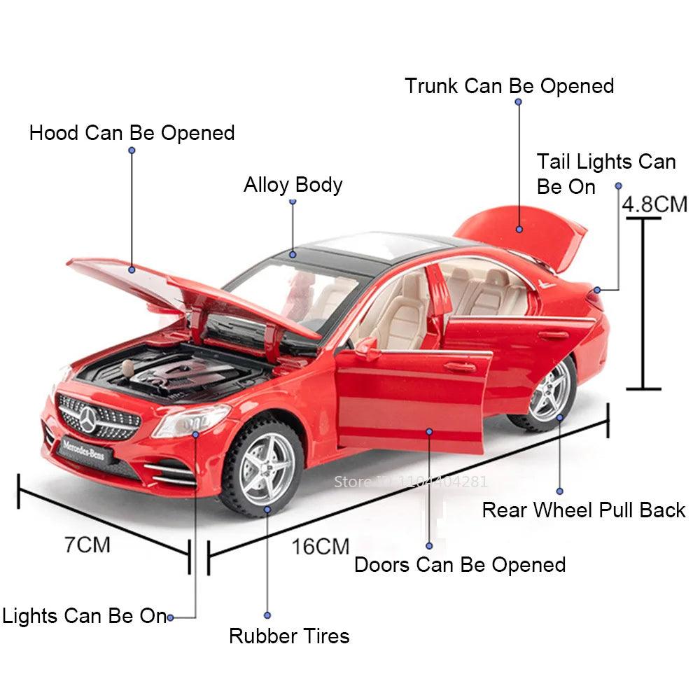 1/32 Alloy Diecast Car | 6 Opening Doors Pull Back | Toylandeu™