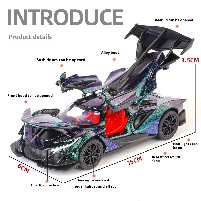 1:32 Apollo IE Diecast Car Metal Model With Sound And Light - ToylandEU