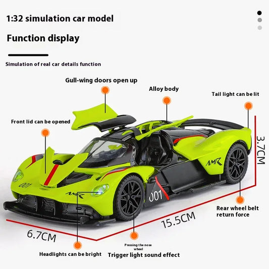1:32 Aston Martin Valkyrie AMR 001 Diecast Model Car Sound And Light - ToylandEU