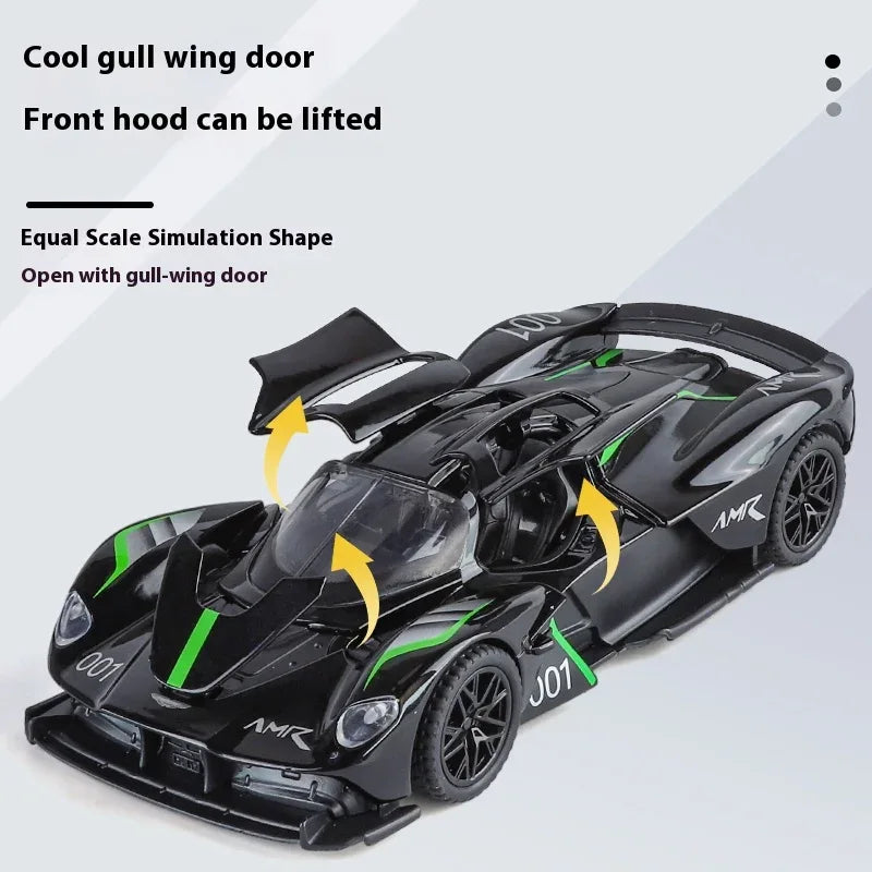 1:32 Aston Martin Valkyrie AMR 001 Diecast Model Car Sound And Light - ToylandEU