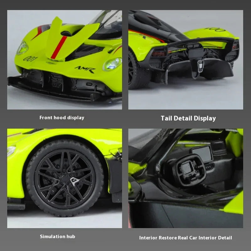 1:32 Aston Martin Valkyrie AMR 001 Diecast Model Car Sound And Light - ToylandEU
