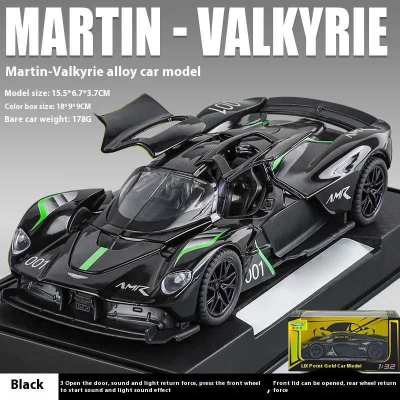 1:32 Aston Martin Valkyrie AMR 001 Diecast Model Car Sound And Light - ToylandEU