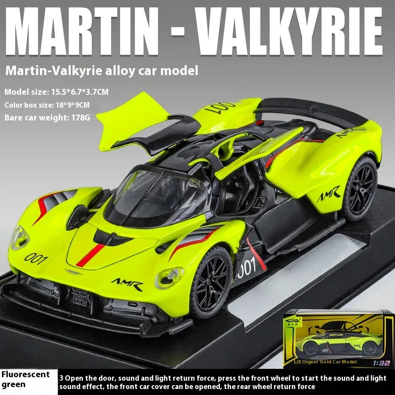 1:32 Aston Martin Valkyrie AMR 001 Diecast Model Car Sound And Light - ToylandEU