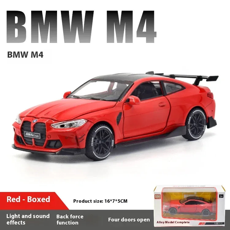 1:32 BMW M4 Coupe Die Cast Metal Model With Sound and Light Pull Back Toy - ToylandEU