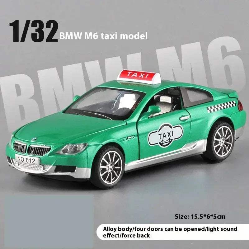   1:32 BMW M6 Taxi Diecast Car Pullback -   -  ToylandEU™