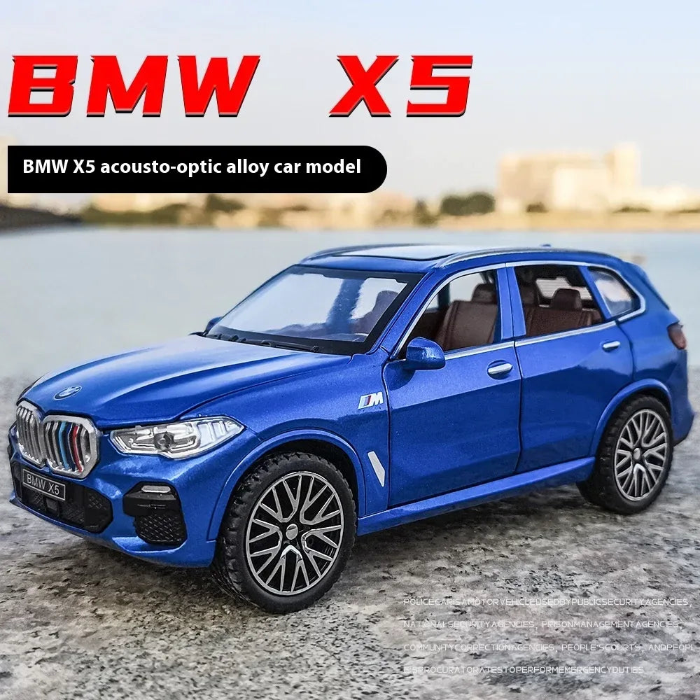1:32 BMW X5 Diecast Alloy Car Model With Sound And Light Pull-Back Toy - ToylandEU