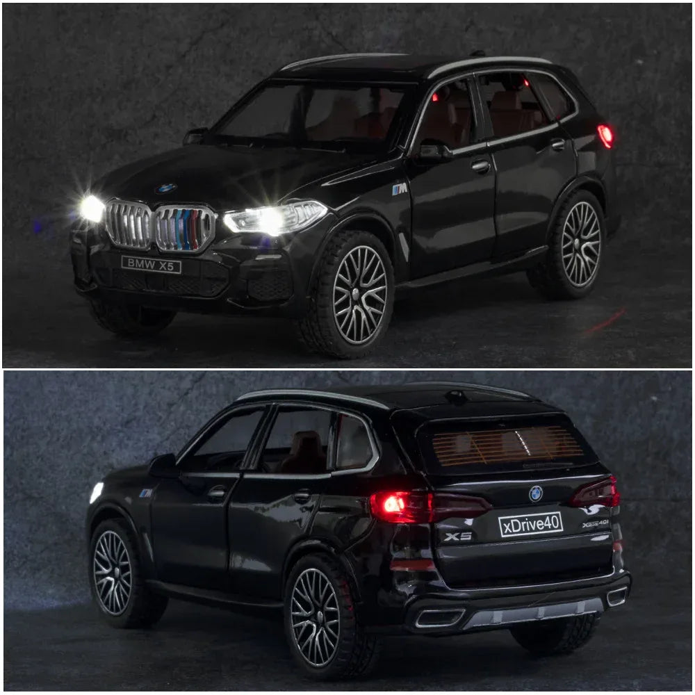 1:32 BMW X5 Diecast Alloy Car Model With Sound And Light Pull-Back Toy - ToylandEU