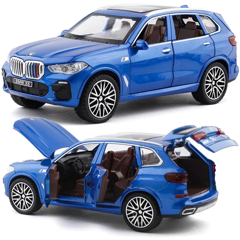 1:32 BMW X5 Diecast Alloy Car Model With Sound And Light Pull-Back Toy - ToylandEU