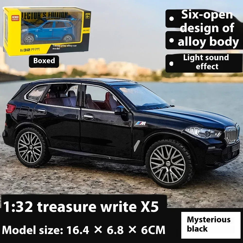 1:32 BMW X5 Diecast Alloy Car Model With Sound And Light Pull-Back Toy - ToylandEU