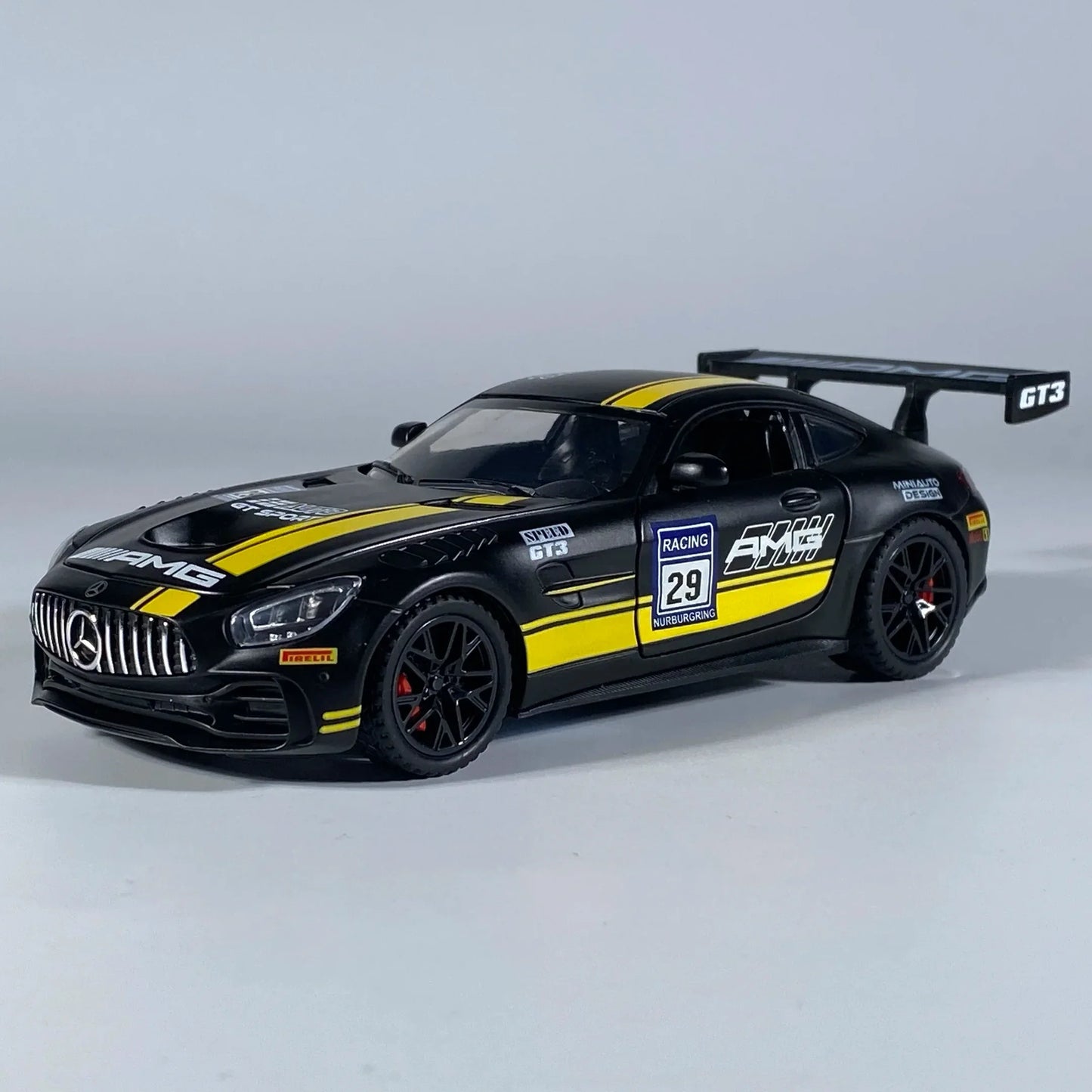 1:32 Benz AMG GT Diecast Metal Model Car With Sound And Light Pull Back - ToylandEU
