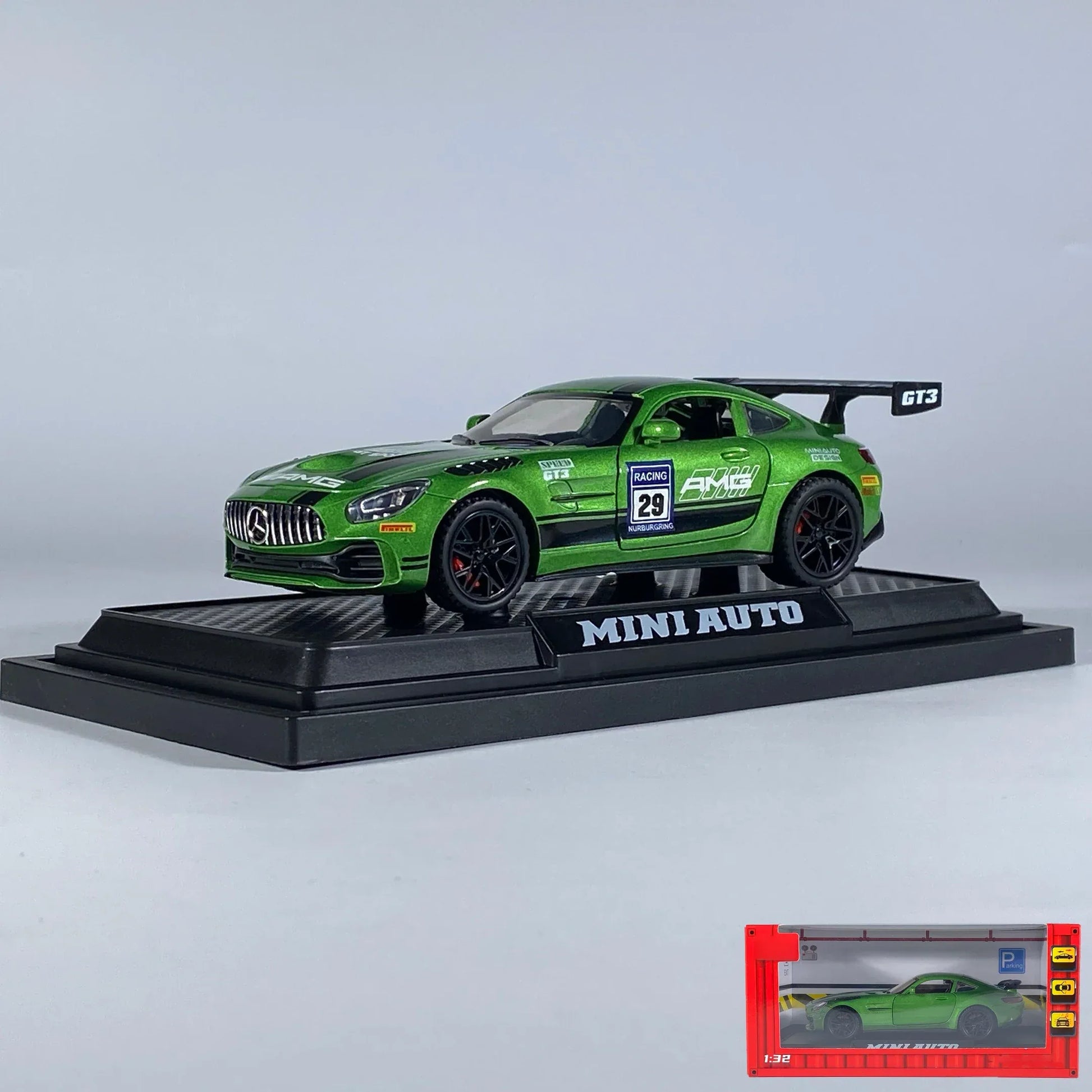 1:32 Benz AMG GT Diecast Metal Model Car With Sound And Light Pull Back - ToylandEU