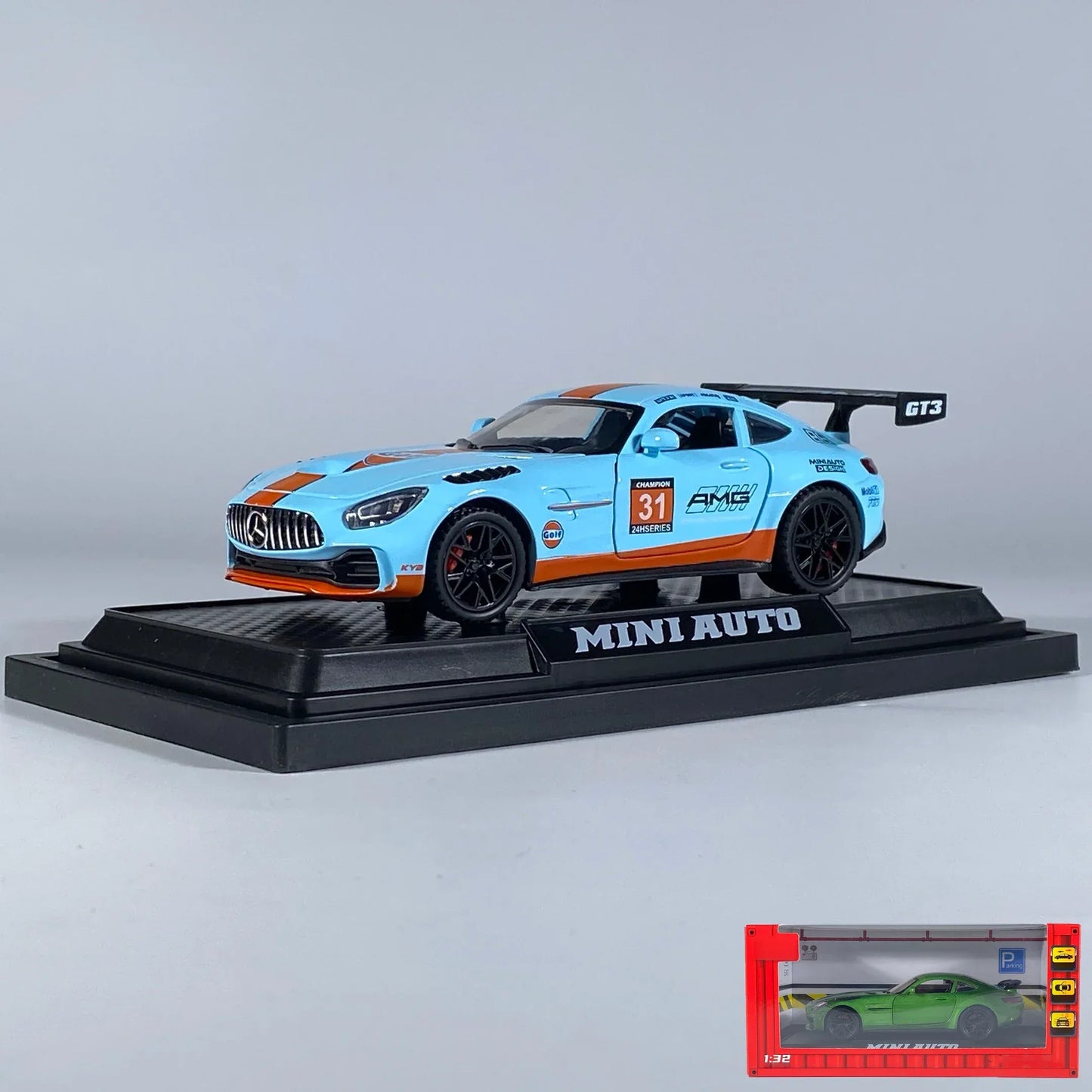 1:32 Benz AMG GT Diecast Metal Model Car With Sound And Light Pull Back - ToylandEU