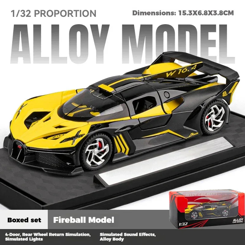 1:32 Bolide Alloy Diecast Sports Car With Sound And Light - ToylandEU