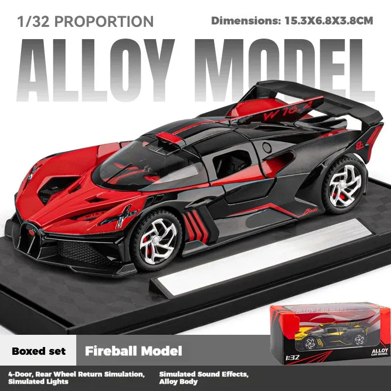 1:32 Bolide Alloy Diecast Sports Car With Sound And Light - ToylandEU
