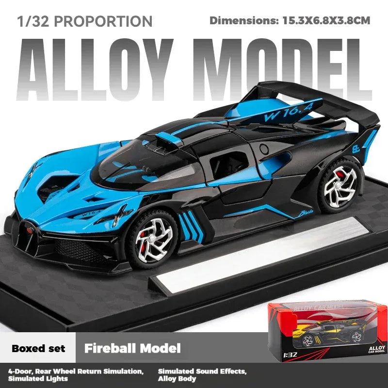 1:32 Bolide Alloy Diecast Sports Car With Sound And Light - ToylandEU
