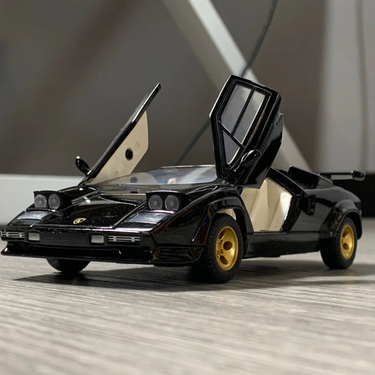1:32 Countach LP500S Diecast Alloy Car Model With Sound Light Pull Back - ToylandEU