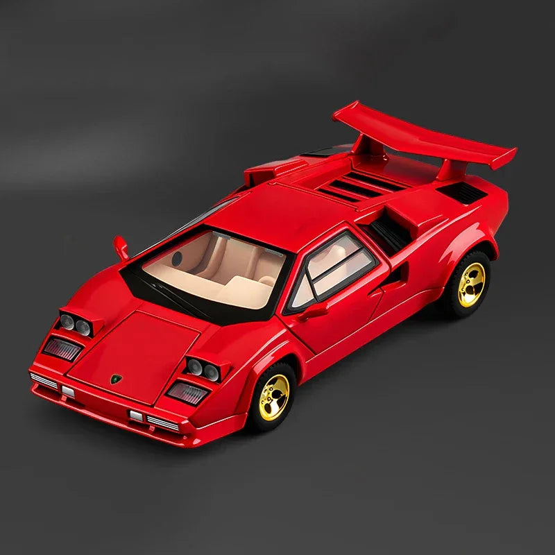 1:32 Countach LP500S Diecast Alloy Car Model With Sound Light Pull Back - ToylandEU
