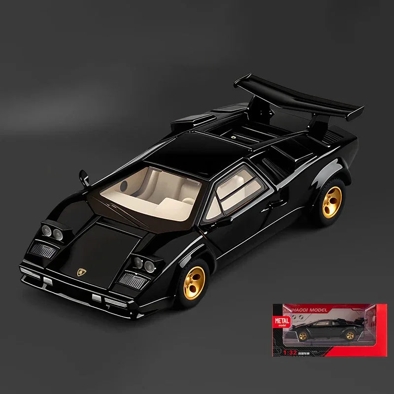 1:32 Countach LP500S Diecast Alloy Car Model With Sound Light Pull Back - ToylandEU